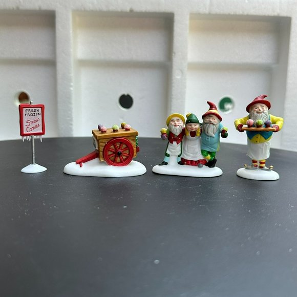 Dept 56 Snow Cone Elves North Pole Village Christmas Village Accessory - 1994 - Picture 1 of 11